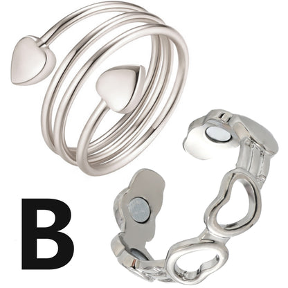 2Pcs/set Magnetic Rings for Women, Adjustable Jewelry