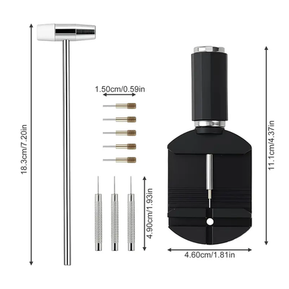 Watch Link Removal Kit - Watch Band Sizing Tool for Watch Strap Adjustment