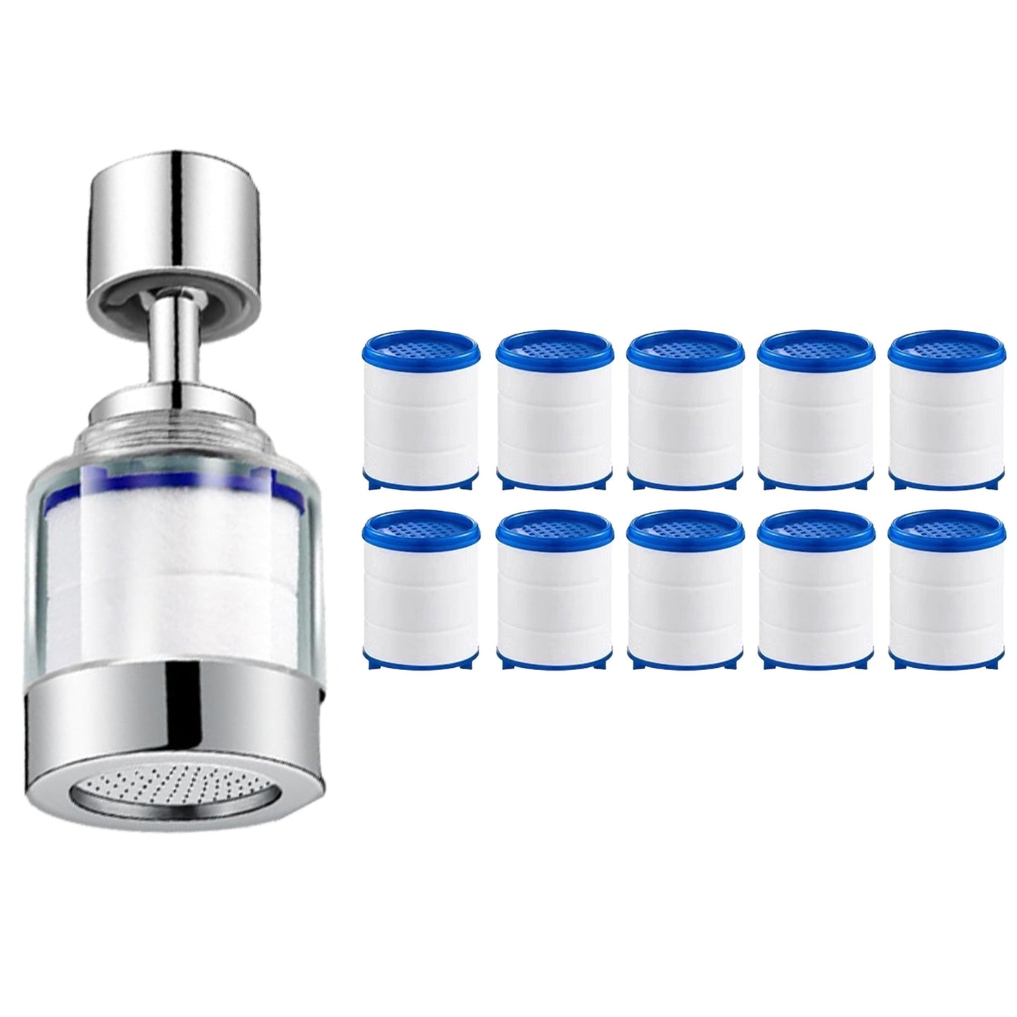 Universal 360 ° Rotating Filter Faucet,  Removes Chlorine Fluoride Heavy Metals Hard Water