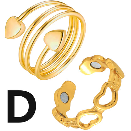 2Pcs/set Magnetic Rings for Women, Adjustable Jewelry