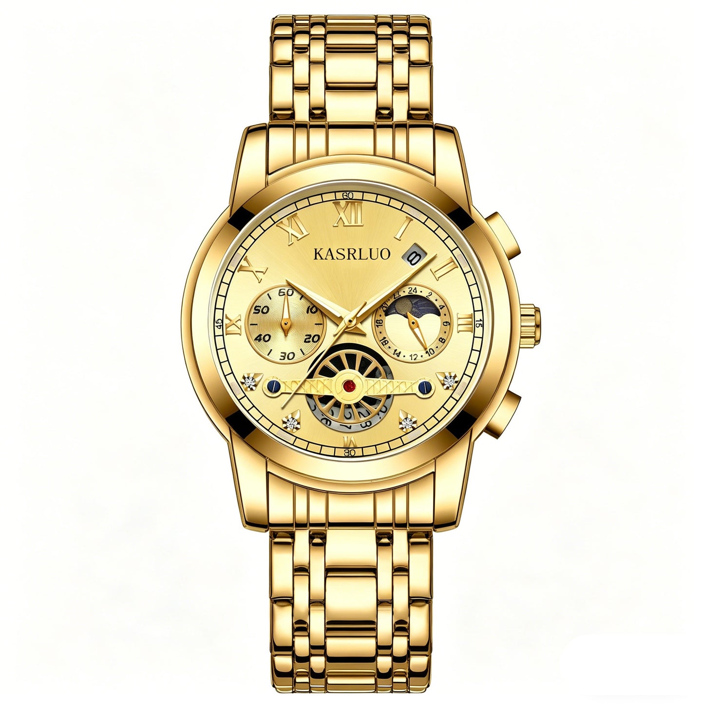 Waterproof Men Watches Roman Numeral Analog Quartz Wrist Watch