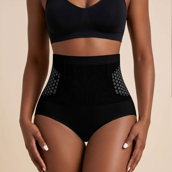 Seamless High-Waisted Honeycomb Tummy-Control Shapewear