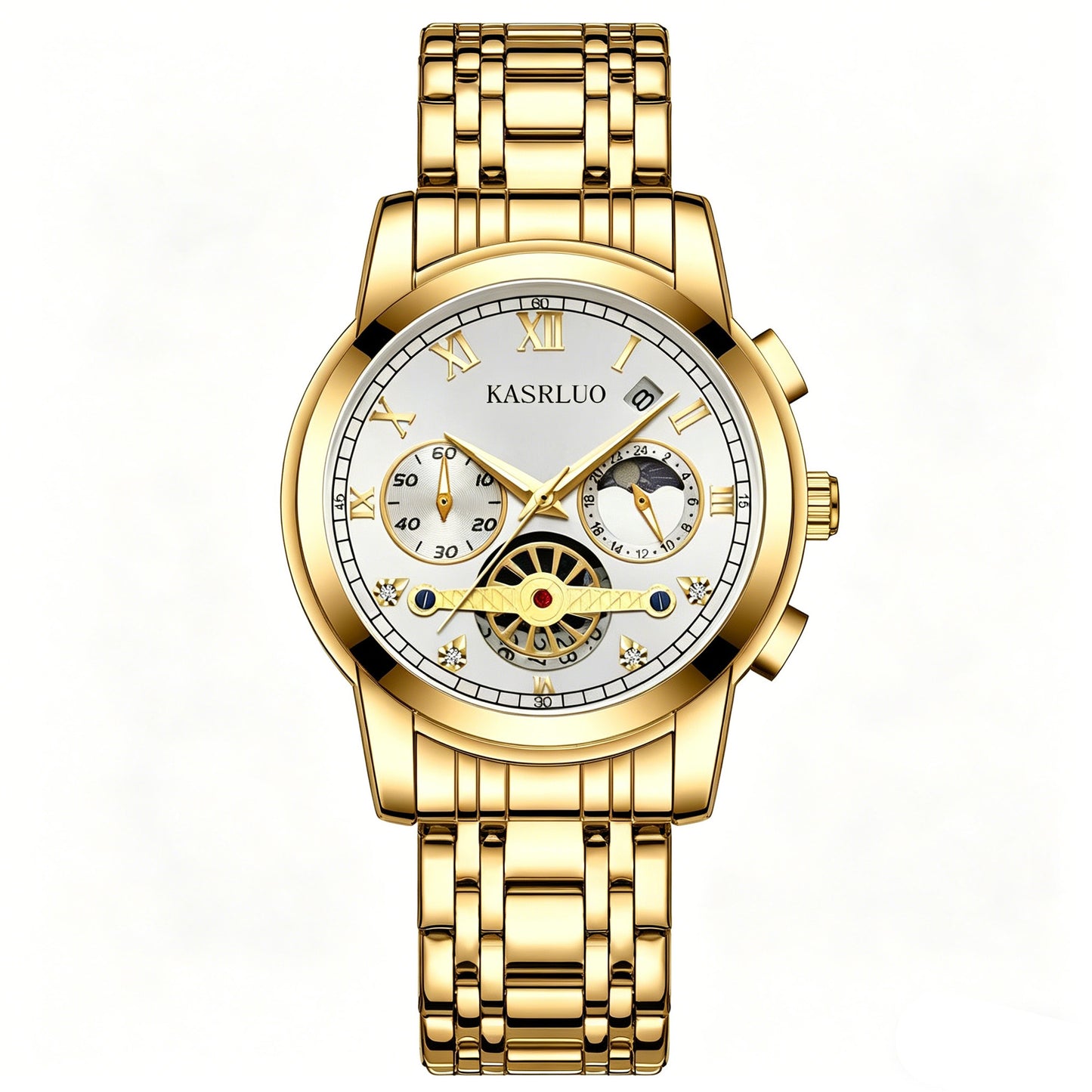 Waterproof Men Watches Roman Numeral Analog Quartz Wrist Watch