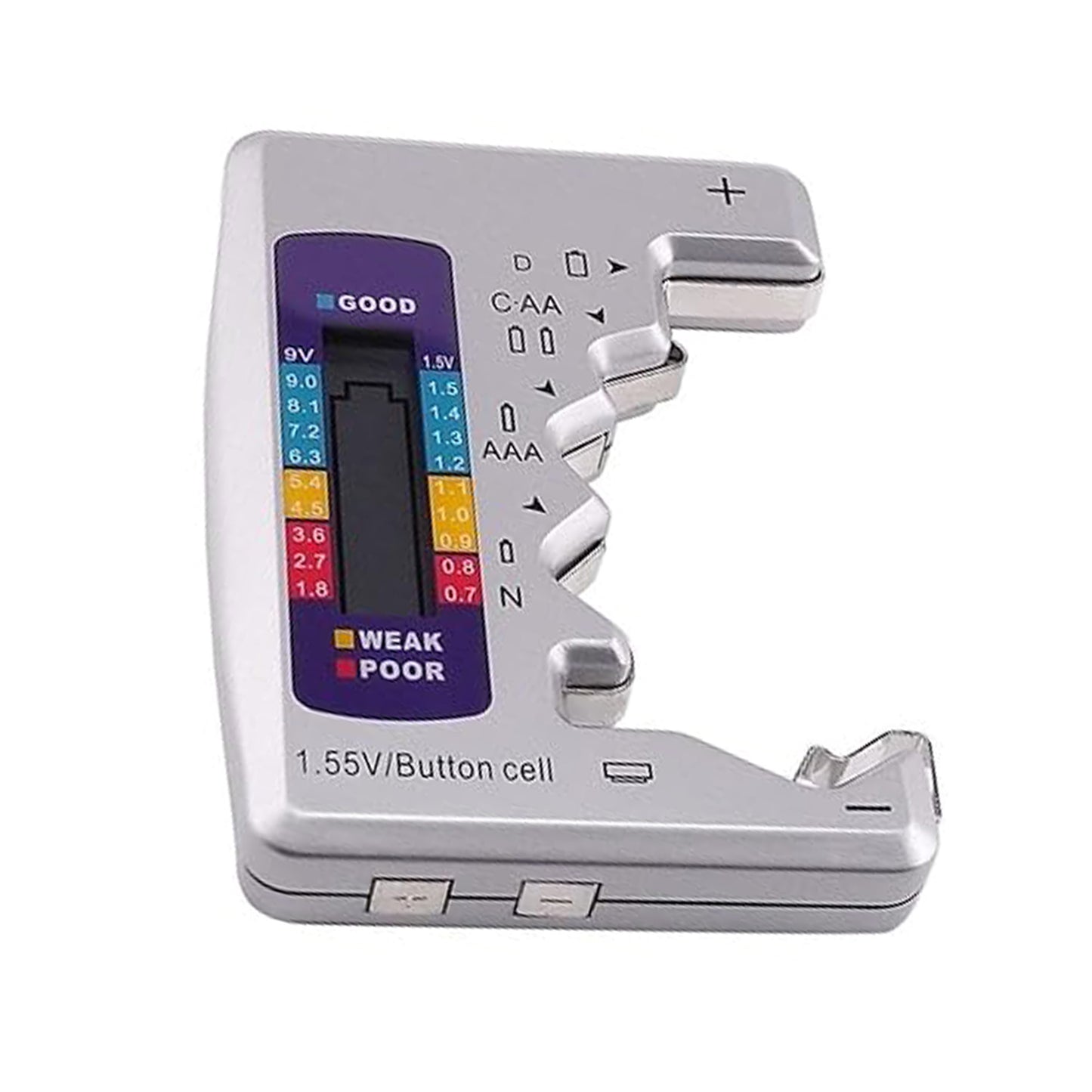 Universal Digital Battery Capacity Tester with LCD Display for D C N AAA AA 9V 1.5V Button