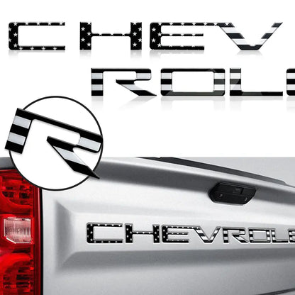3D Raised Tailgate Lettering Inserts Decal