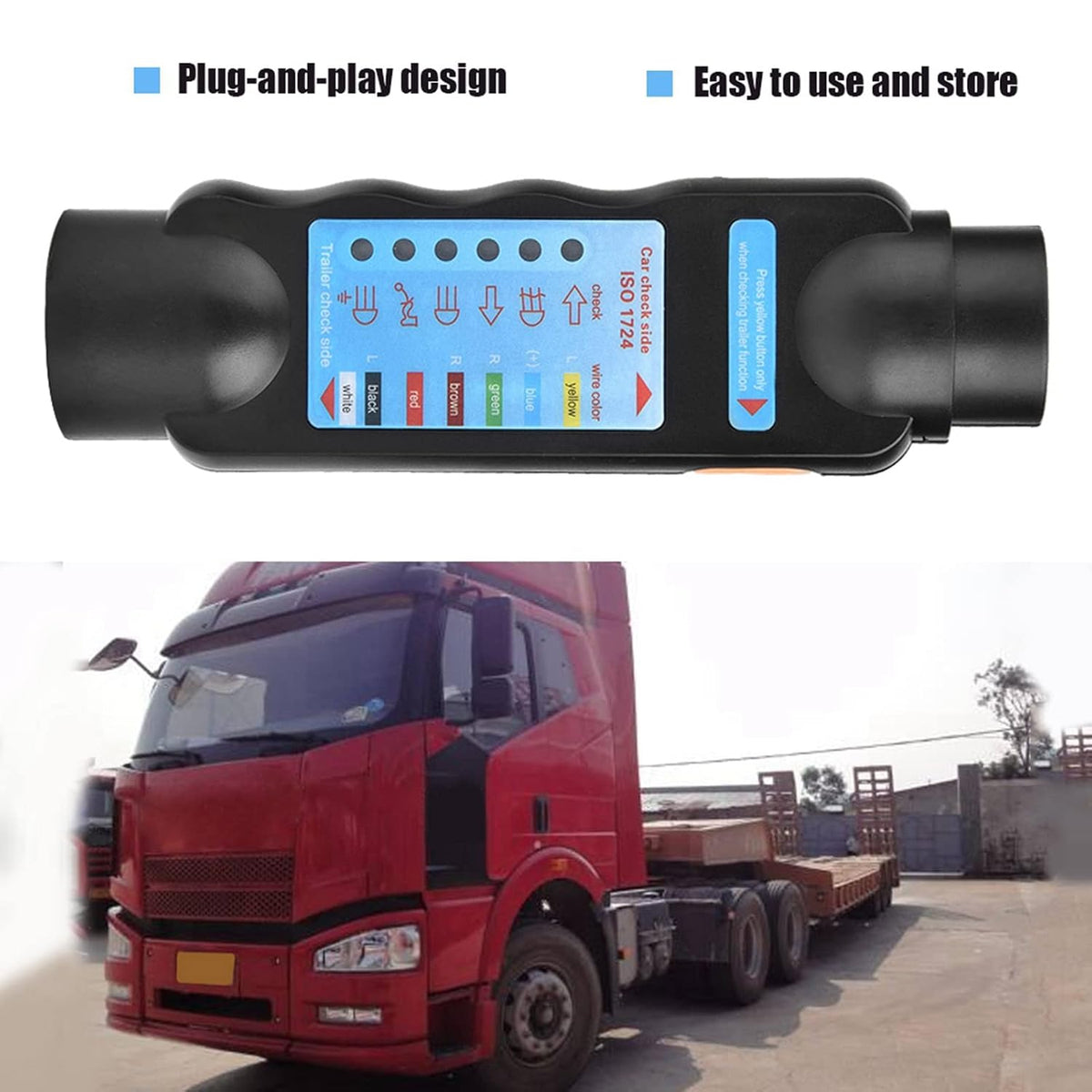 7-Pin Trailer Tester for 12V 7-Way Vehicle Towing Sockets