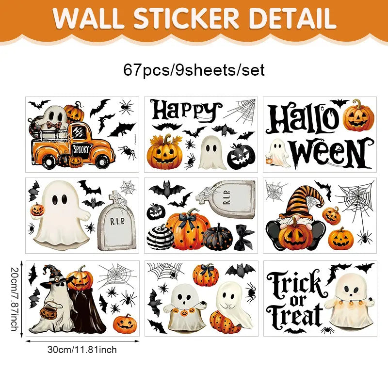 Halloween PVC Cling Decorative Stickers