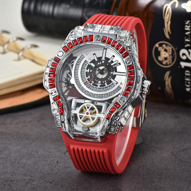 Stylish Three-Hand Sports Watch with Large Dial