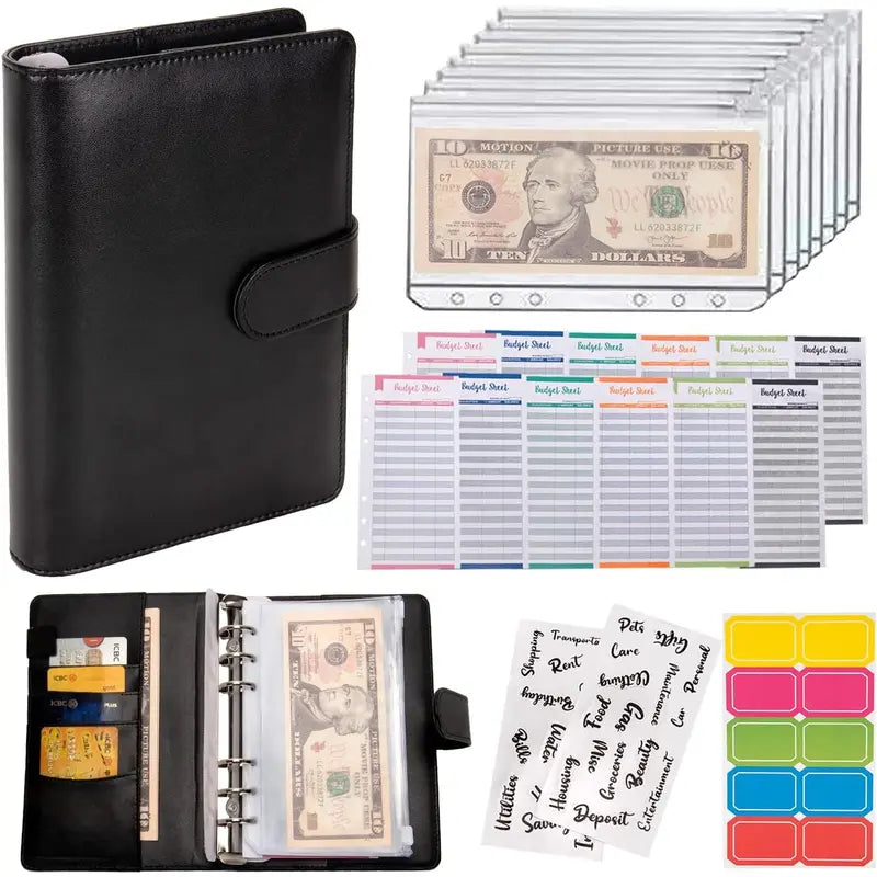 Budget Binder Envelopes A6 Saving Binder with Zipper envelopes