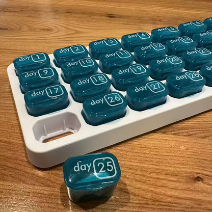31 Day Monthly Pill Box Organizer Planner