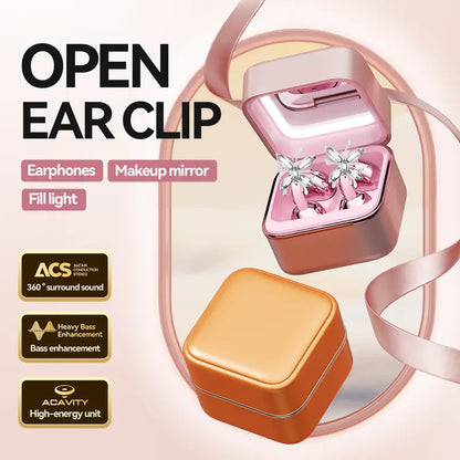 Open Ear Bluetooth Earbuds with Bow Ear Jewelry