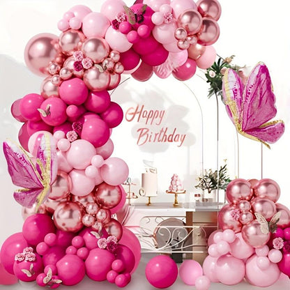 Butterfly Shape Latex Balloon Garland Arch Kit - Metal Chain