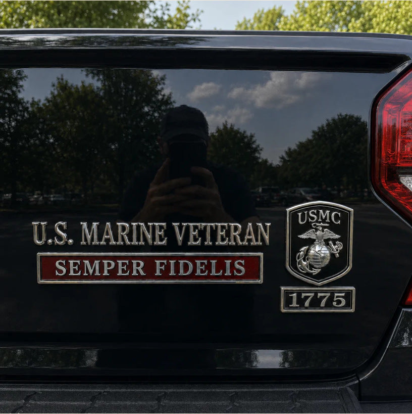 US Veterans Metal Car Emblem/Badge Series