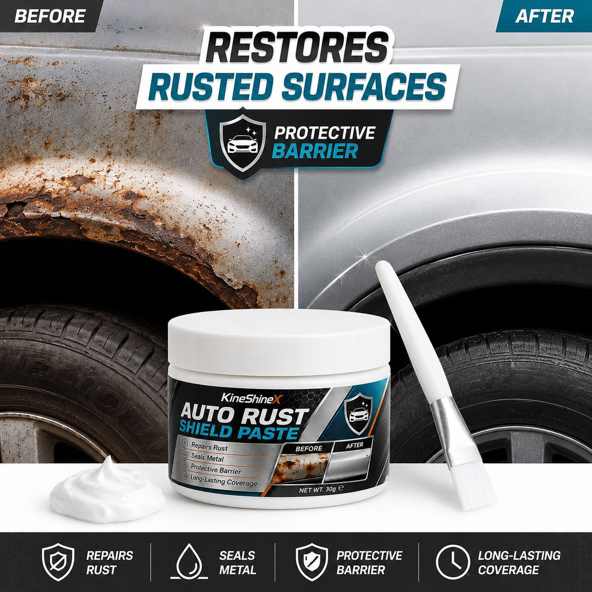 Automotive Metal Rust Removal and Repair Paste