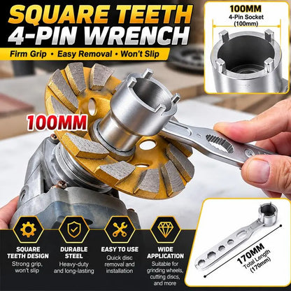4-Prong Multifunctional Angle Grinder Wrench