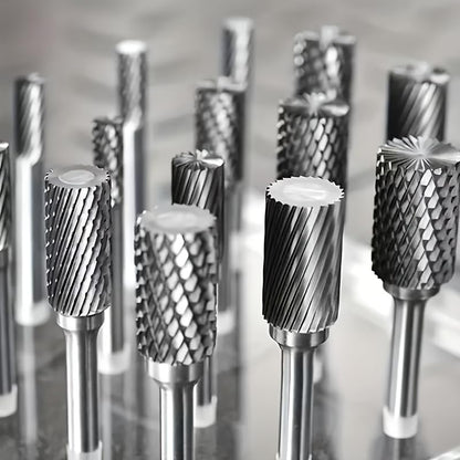 20pcs High-Speed Steel Rotating Burrs  Set | 10 Kinds of Cutter Head Shape Carving Grinding Head 1/8 "Shank
