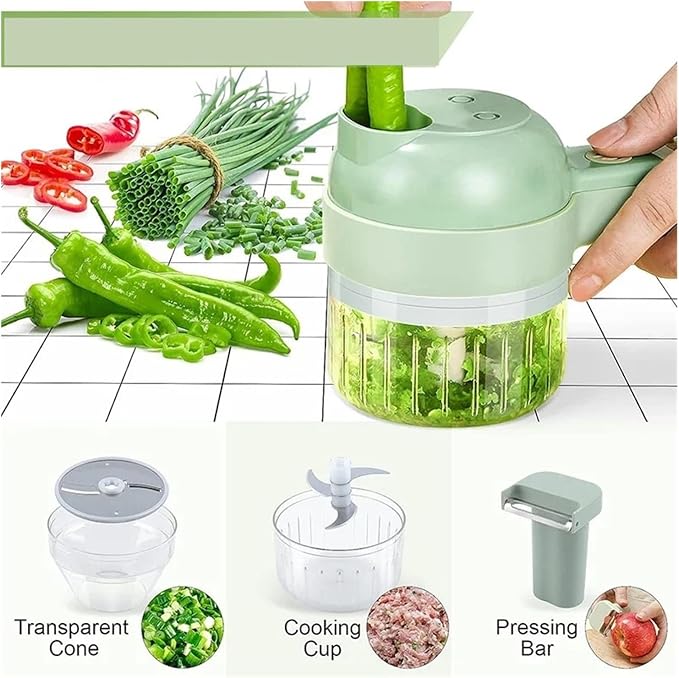 4-in-1 Handheld Electric Vegetable Cutter