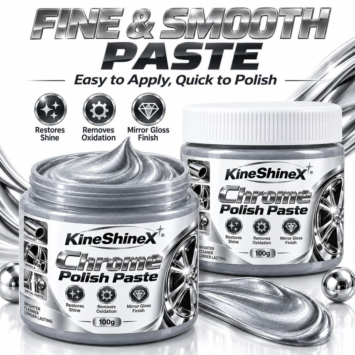 Silver Chrome Polishing Paste