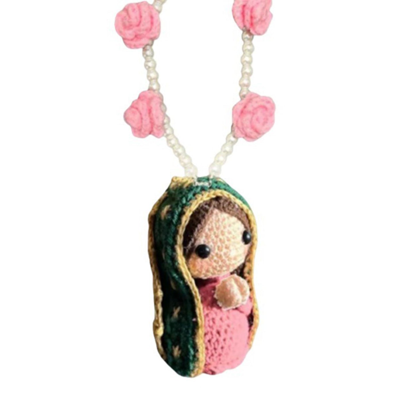 Cute Virgin Mary doll hanging ornament