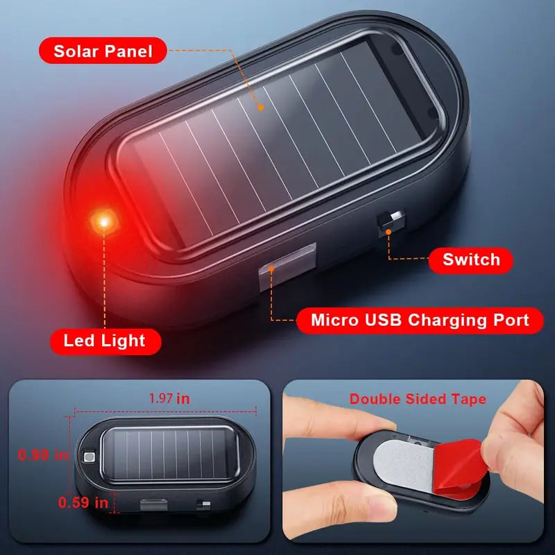 Solar Powered Fake Car Alarm Light