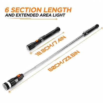 Extendable Magnetic Pickup Tools - Telescoping Magnet with LED Flashlight Gifts for Men