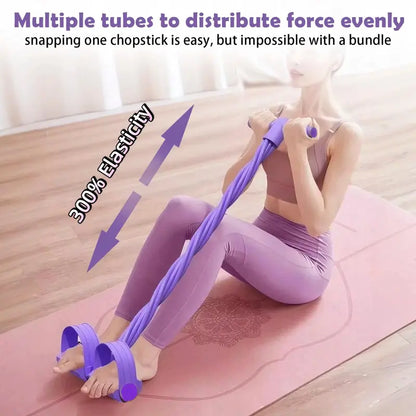 6-Strong Cable Abdominal Trainer, Core & Leg Fitness Equipment