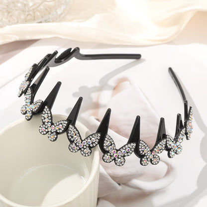 4PCS Wavy Headband with Shark-Tooth Comb Grips