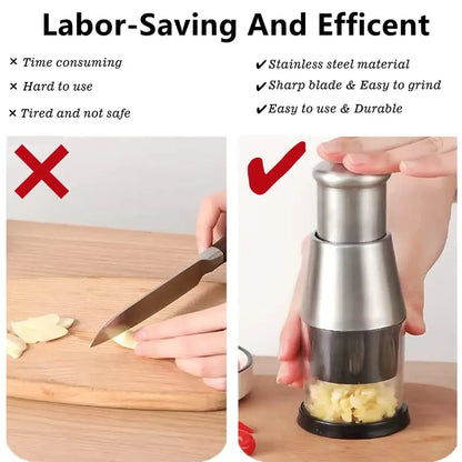 Multifunctional Stainless Steel Garlic Chopper