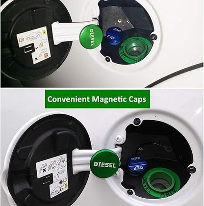 Magnetic Diesel Fuel Cap & DEF Cap for RAM 1500 2500 3500 Trucks (2013-2019)