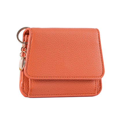 RFID Short Wallets for Women – Fashionable Card Holder with Key Ring & Coin Purse