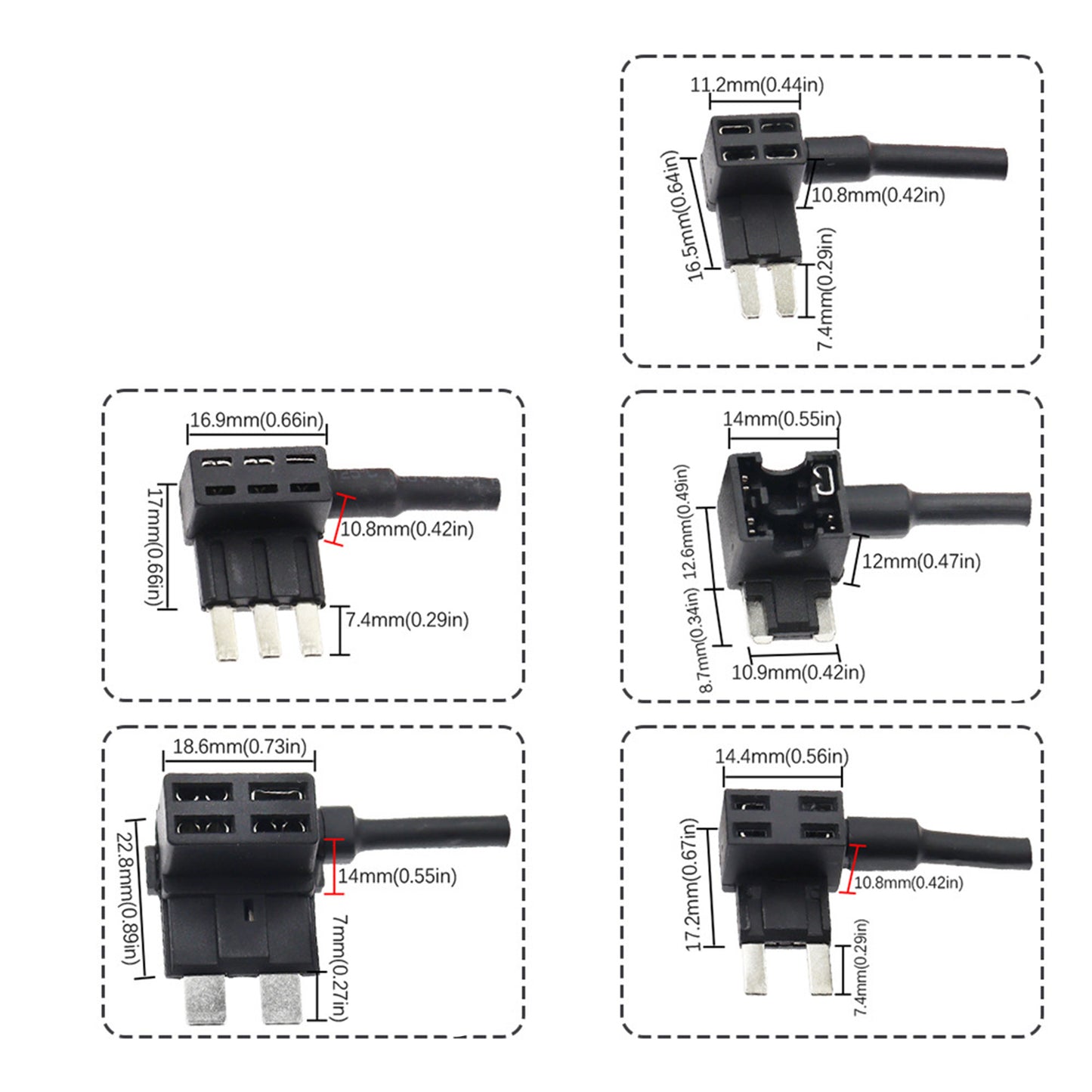 5Pcs Fuse Holder Add-a-circuit Fuse TAP