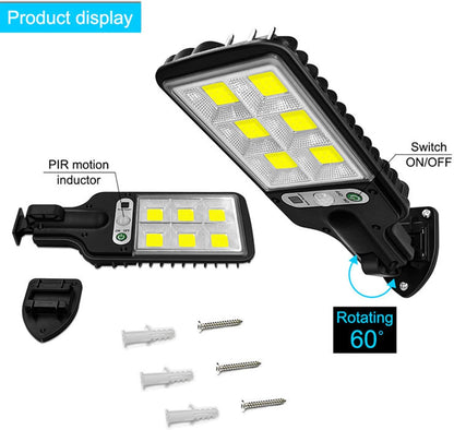 2-Pack ABS Plastic Solar Powered Motion Sensor Outdoor Wall Lights