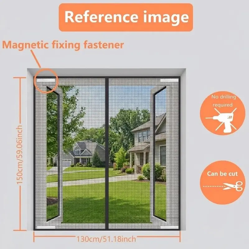 Magnetic Window Screen, No Drilling & Easy Installation