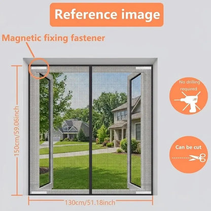 Magnetic Window Screen, No Drilling & Easy Installation