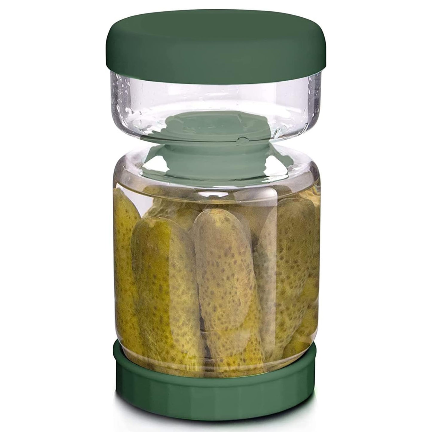 Pickle Jar with Strainer Flip,34oz Pickle Container