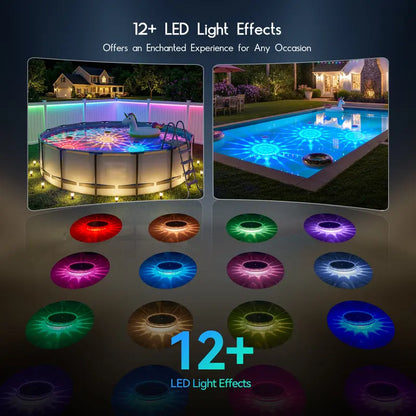 Solar Floating Pool Lights, RGB Pool Lights with Remote Control
