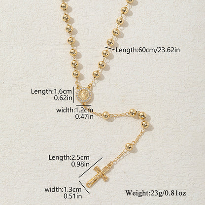 Our Lady of Guadalupe Cross Pendant Necklace