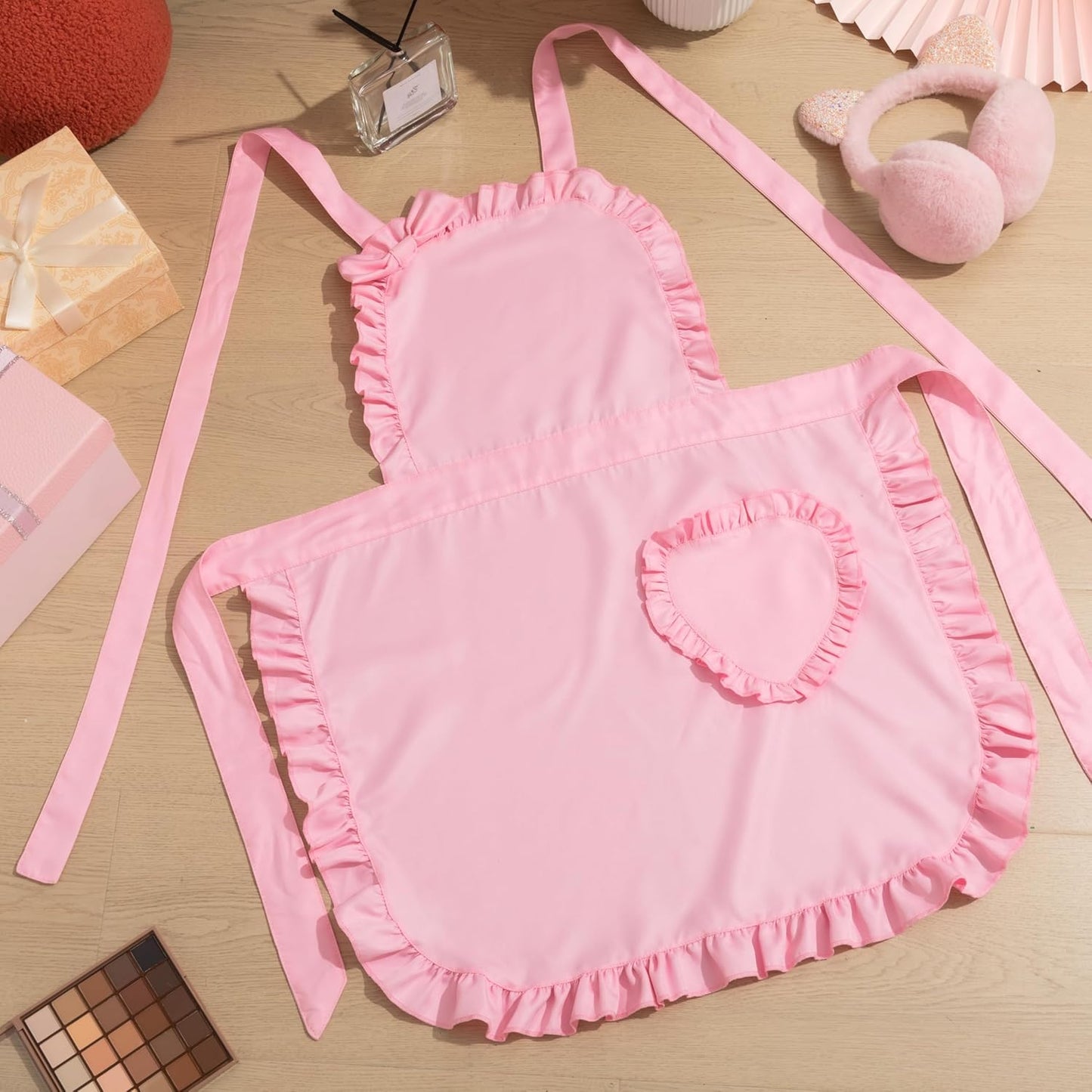 Stylish Bowknot And Roll Hem Apron