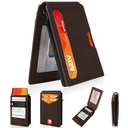 Premium Full-Grain Leather Men's Slim Wallet