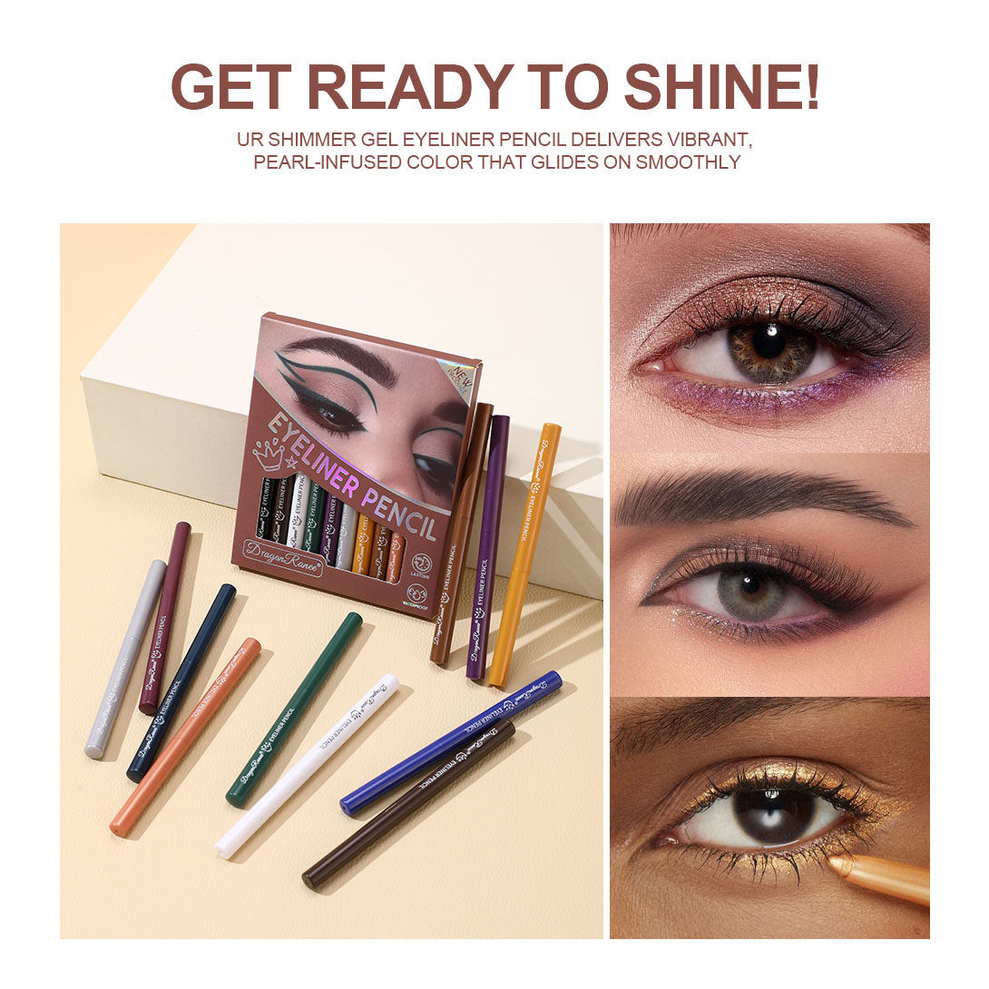 12 Colorful Gel Eyeliner Pen Set,Matte Eyeliner Pencils