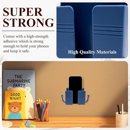 2PCS Mobile phone holder mounted on self-adhesive wall