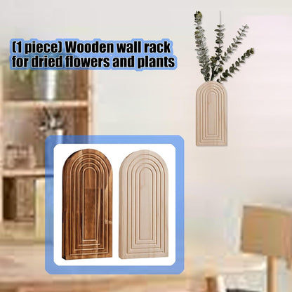 Wooden Wall Shelf for Dried Flowers and Greenery