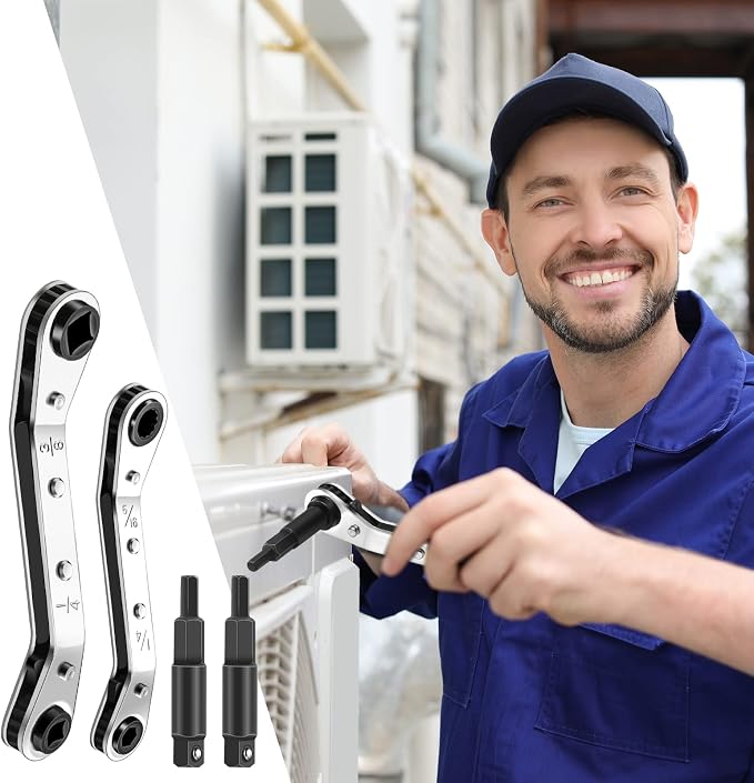 2 Pcs Hvac Service Wrench Refrigeration Wrench