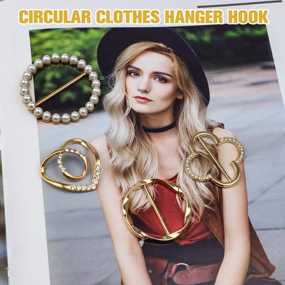 4 Counts Women's Fashion Metal Shirt Clips
