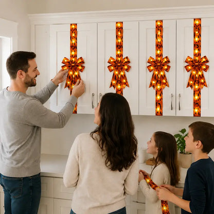 2PCS Halloween LED Light-Up Bow