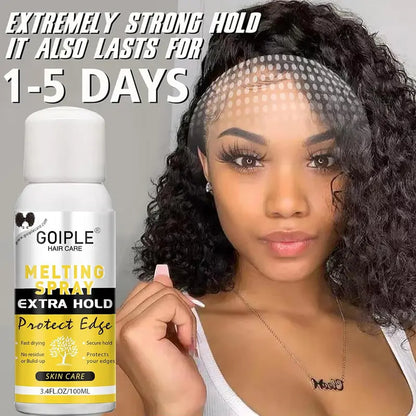 Lace Melting Spray for Wigs - Strong Hold Clear Hair Adhesive for Lace Fronts and Closures