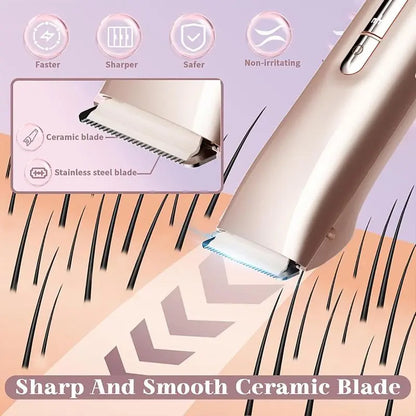 Electric Hair Removal Tool, 1 Box Rechargeable 2 in 1 Body & Facial Hair Removal Dual Head
