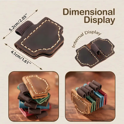 3PCS Magnetic Leather Bookmark with Pen Holder