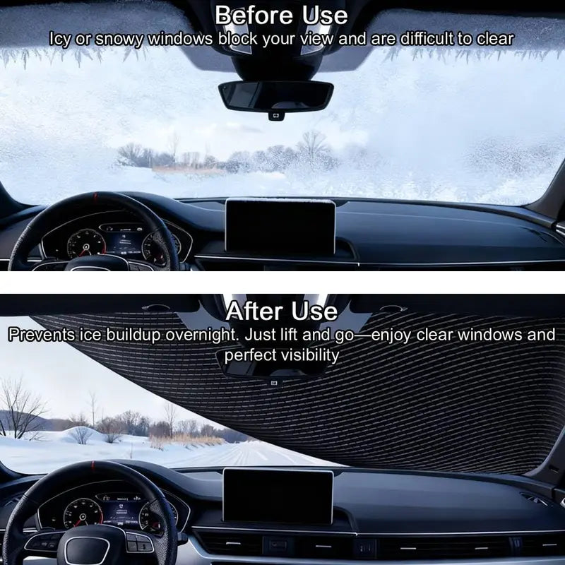 Magnetic Waterproof Oxford Cloth Windscreen Shade Cover with 360-Windproof, Easy Installation
