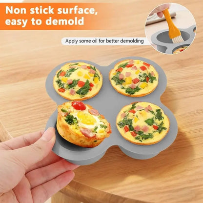 4-Cup Silicone Air Fryer Egg Mold